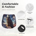 thumbnail image 6 of Lsque Night Sky Bald Eagle Printed Women's Running Shorts with Liner Pockets,Elastic Quick Dry Workout Athletic Gym Yoga Shorts,Womens High Waist Shorts-X-Large, 6 of 9