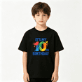 thumbnail image 2 of 10th Birthday Splatter Boys Graphic Tee, Colorful Paint It's My 10 100% Cotton Kids Short Sleeve T-Shirt, 2 of 5