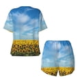 thumbnail image 2 of Sigee Blooming Sunflower Field for Sleepwear Casual Pjs with Pockets Women's Pajamas Sets Shorts 2 Piece Short Sleeve Lounge Sets 4X-Large, 2 of 9