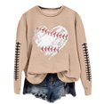 thumbnail image 5 of HUITKMM Chandails d'Automne pour Femmes Chandail à Manches Longues Col Rond Imprimé Football Chandail Décontracté pour Usage Quotidien et Activités Sportives Chemise Athlétique Douce et Confortable, 5 of 5