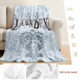 thumbnail image 5 of Laundry Blue Blanket Soft Cozy Warm Throw Blanket for Couch, Plush Fuzzy Flannel Fleece Blankets for Sofa, Vintage Boho Modern Country Style Flower Bed Blankets Lightweight Gifts for Women, 40"x50", 5 of 9