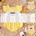 thumbnail image 3 of Baby Onesies Girl Baby Girl Outfit Infant Cartoon Embroidery Print Bowknot Fly Sleeve Gingham Romper Bodysuit Back To School, 3 of 5