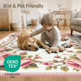 thumbnail image 4 of ODIKA 8'x10' Washable Area Rug Durable, Non-Slip Pink Bedside Vintage Gingham Border Tug Throw Dorm Rig Shack for Living Room, Under Sectional, Family, 4 of 7