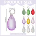 thumbnail image 2 of 54 Pcs Lampwork Teardrop Charms 9 Colors Dangle Pandents Transparent Glass Beads with Silver Wire Wrapped Drop Bead Charms for Necklace Bracelet Jewelry Making Colorful, 2 of 5