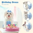 thumbnail image 3 of Dog Dresses for Small Dogs Girl Female Cute Plaid Dog Sundresses Puppy Cat Skirt Doggie Birthday Party Princess Dresses Pet Summer Clothes Apparel Costumes, 3 of 8