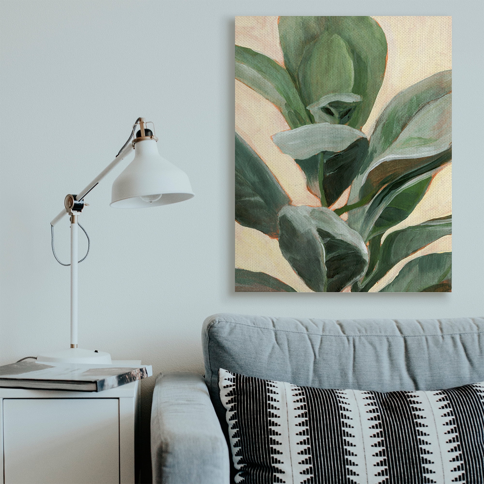 Stupell Industries Plant in Pot Study Curved Green Branches Canvas Wall Art, 36 x 48, Design by Annie Warren