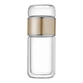 thumbnail image 2 of Glass Tea Infuser Bottle 350ml Glass Tea Infuser Cup for Office Outdoor Home Champagne Gold, 2 of 8