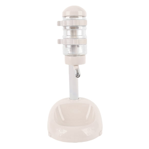 Dispensador De Altura Ajustable Pet Pe Standing, Cómodo Comiendo Y Bebiendo Fáciles De Limpiar De Pie De Alimentación De Agua Automática Para Perros Para Gatos Beige 500ml