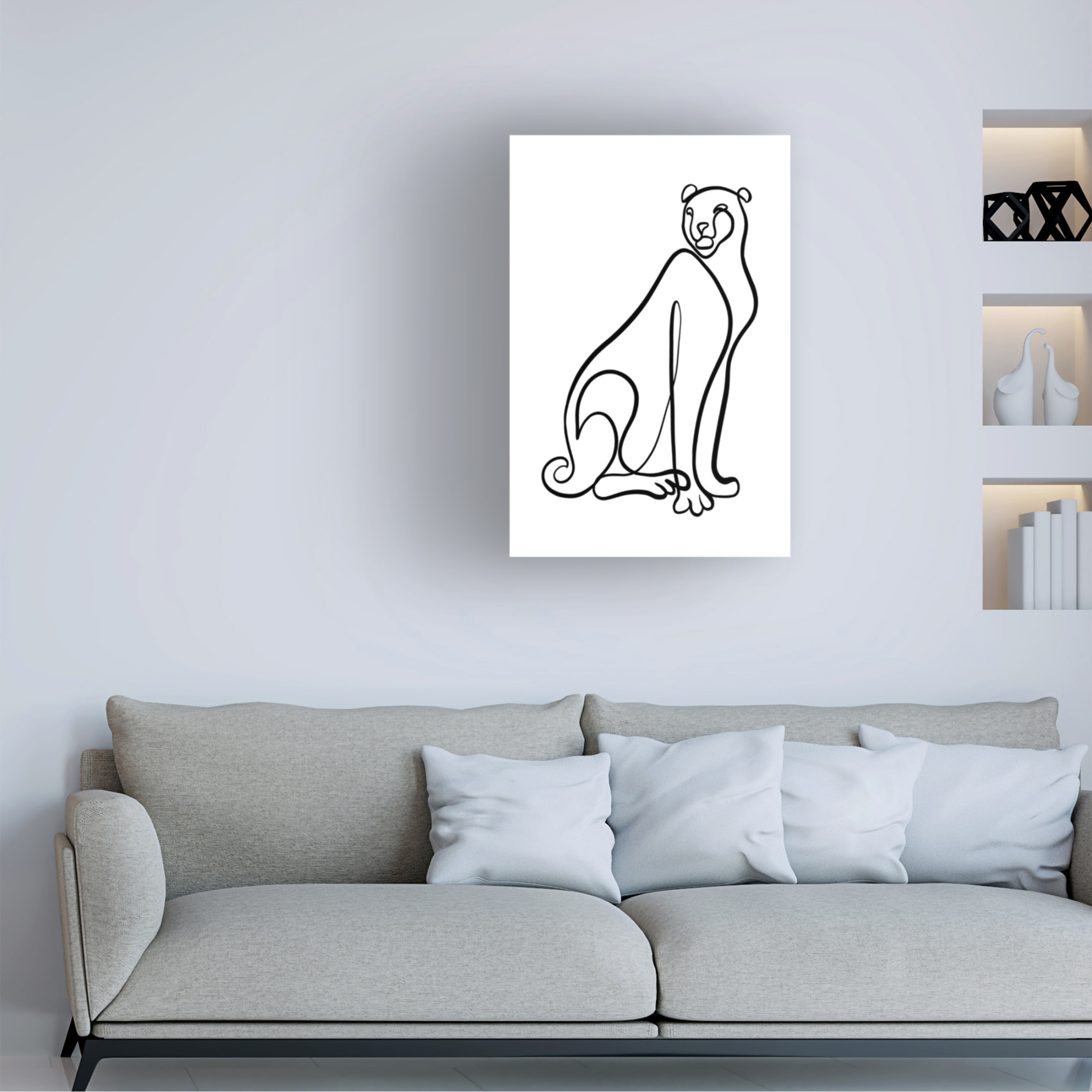 Trademark Fine Art Hanna Lee Tidd The Cheetah Canvas Wall Art