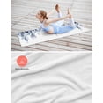 thumbnail image 4 of Blue Eucalyptus Yoga Towel for Hot Yoga Non Slip, Weeping Botanical Leaf Watercolor Yoga Mat Towel Absorbent Yoga Sweat Towels Microfiber Hot Yoga Blanket for Bikram Pilates 26"x74", 4 of 7