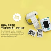 myFirst Camera Insta Wi - Kids Digital Camera Instant Print, Label Maker, 12MP, 1080P Video, Selfie Lens, Memory Card, Lanyard, for Kids 3-12 (Yellow)