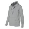 thumbnail image 2 of J. America Women's Omega Stretch Terry Snap Placket Hooded Pullover, Style 8431, 2 of 3