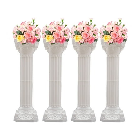 

2x Wedding Roman Column Landscape Roman Pillar Statue Flowerpot Holder Plastic 27*88cm