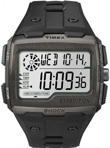 Timex Men's Expedition Digital CAT World Time 47mm Black/White 