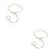 thumbnail image 4 of Qarigey Anklets Sea Star Pearl Crystal Foot Ring Hanging Chains Mittens Girls Wedding with Decor Pendent Bracelets Finger Toe Como se muestra 2piezas Qarigey CBP461801, 4 of 5