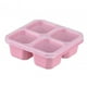 thumbnail image 3 of Bento Snack Box, contenedores de alimentos de 4 compartimentos, contenedor de alimentos dividido reutilizable para trabajo de viaje, fiambrera de Rosa, 3 of 8