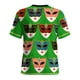 thumbnail image 5 of Xuyuer Women's Carnival Printed Round Neck Solid Color Short Sleeve Casual Loose T-Shirt, 5 of 8