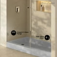 thumbnail image 2 of Voltaire 60 x 30 Shower Pan Base with Left Drain in Glossy Gray, 2 of 7