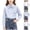 Blue, variant on Fancifize Long Sleeve Shirts for Girls Collared Button Up School Uniform Blouses Kids Casual Solid Color Tops