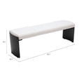 thumbnail image 3 of Mur Bench White Bench, Modern Style, Seats up to 2, Plywood, Indoor Living, 3 of 8