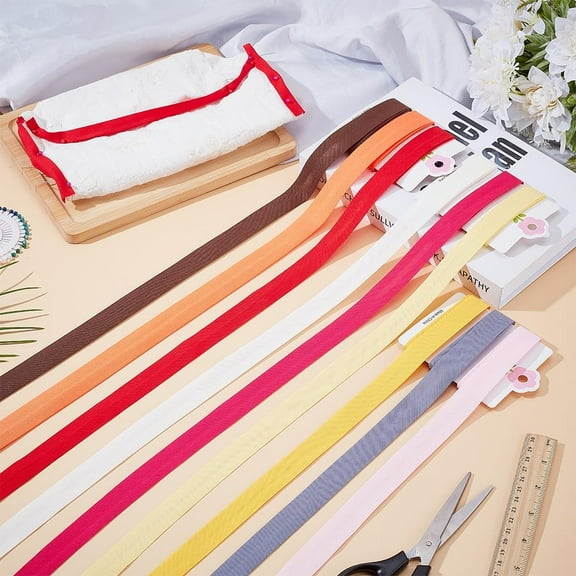 19 Yards 9 Colors Bias Binding for Sewing 7/8 inch Double Fold Bias Tape Polycotton Bias Binding Tape Hemming Ribbon Bias Tape DIY Garment for Craft Seaming Hemming Piping Quilting