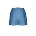thumbnail image 6 of UAMVSH Shorts for Women Casual Summer Ruffled Waist Shorts Lightweight Textured Wide Leg Shorts Comfy Vintage Clothes, 6 of 7