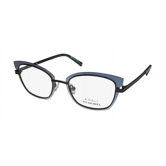 NEW KOALI 20027K WOMENS/LADIES CAT EYE FULL-RIM MATTE BLACK / BLUE FRAME DEMO LENSES 49-20-135 EYEGLASSES/GLASSES