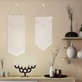 thumbnail image 3 of 2pcs Boho Macrame Hanging Crochet Wall Tapestry Woven Macrame Wall Decor Woven Tapestry for Living Room Bedroom Decoration, 3 of 7