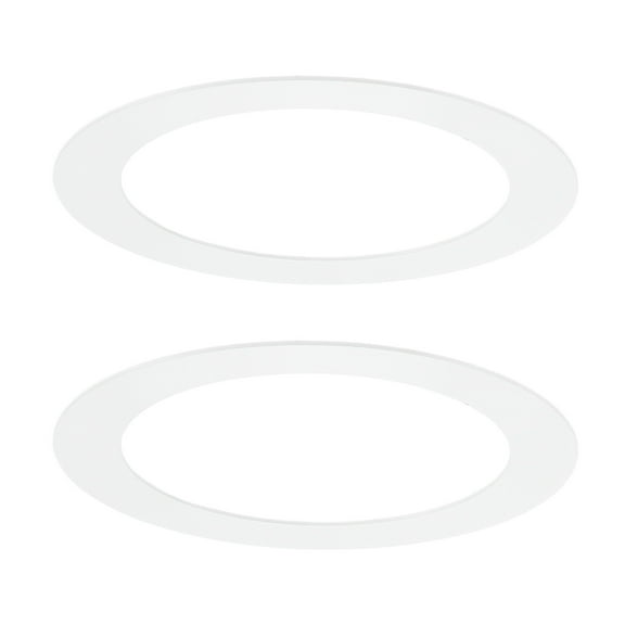 Uxcell 2-Pack Goof Rings for 2" Recessed Lights, 2.2" ID 3" OD Durable Steel Trim Ring Flush Mount White