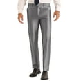 thumbnail image 1 of INSPIRE CHIC Dress Pants for Men's Classic Fit Solid Stretch Flat Front Work Business Trousers 38 Silver Gray, 1 of 6