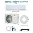 thumbnail image 2 of 24,000 BTU Mini Split Air Conditioner,23 SEER2 WiFi Mini Split Ac/heating System,Inverter Ductless Air Conditioner with Pre-Charged&Installation Kits,Cools Room up to 1500 Sq.Ft,208/230V（ship in 2 box, 2 of 7