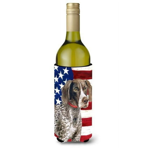 German Shorthaired Pointer Patriotic Wine Bottle Beverge Insulator Hugger