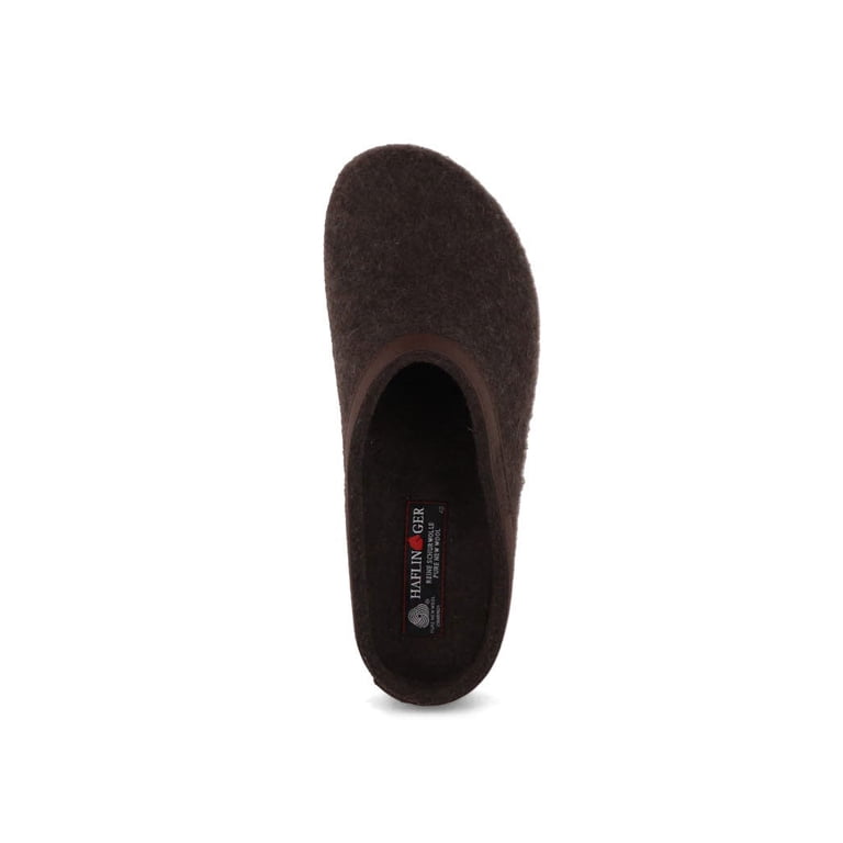 Haflinger Grizzly Torben Clog, Brown, Wool Felt, Cork  display picture 2