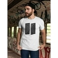 thumbnail image 2 of 3D Square cut into halves Men White T-Shirt, Male Large, 2 of 4