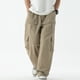 thumbnail image 1 of Pantalones largos para hombre, estilo casual, con cintura elástica y bolsillos, a la moda para exteriores, 1 of 6