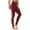 Wine, variant on Chbgutlmr Leggings for Women Workout Yoga Pants High Waist Slim Gym Exercise Running Trousers Fashion
