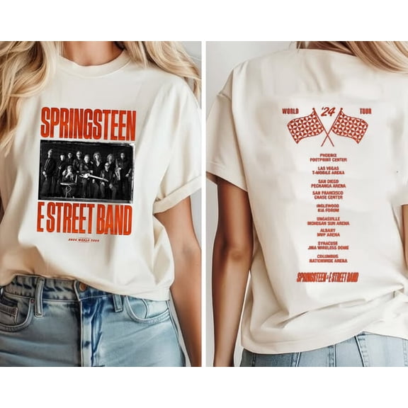 Bruce Springsteen Springsteen & The E Street Band World Tour Photo Tee T-shirt Sizes S-5XL Goldengate