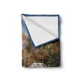 thumbnail image 2 of Yosemite Soft Flannel Fleece Blanket, Yosemite Mirror Lake and Mountain Reflection on Water Sunset Evening View Picture, Cozy Plush for Indoor and Outdoor Use, 60" x 80", Navy Brown, by Ambesonne, 2 of 6