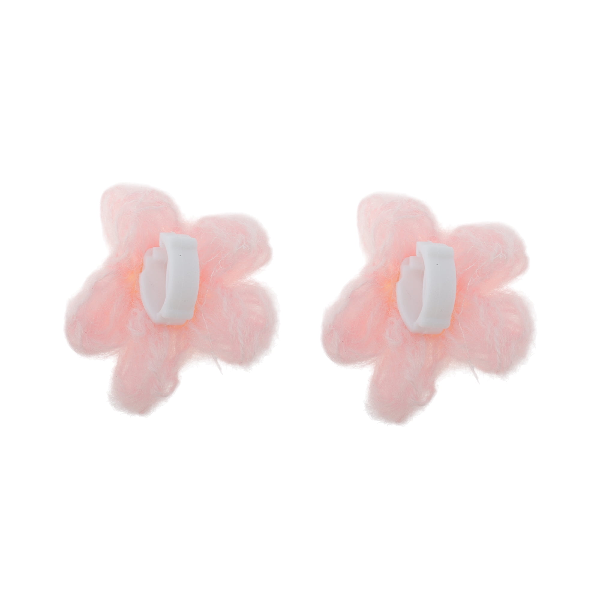 Unique Bargains Wool Yarn Flower Shoelace Charms 1 Pair Pink