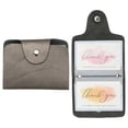 thumbnail image 1 of Uxcell 2 Pcs Soporte de Tarjetas de Crédito de Cuero Organizador de Tarjetas de Presentación Cartera Protectora Slim con 24 Ranuras para Hombres y Mujeres, Plateado, 1 of 7