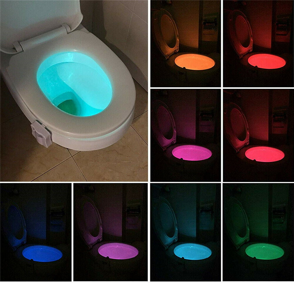 Led Toilet Light Rgb With Pir Motion Sensor, Ip65 Waterproof, Safe Bathroom  Night Light For Toilet, 3 Lighting Modes, Creative Colorful 15 Colors  Decorative Mood Light, Battery Powered, Mini Toilet Seat Mounted