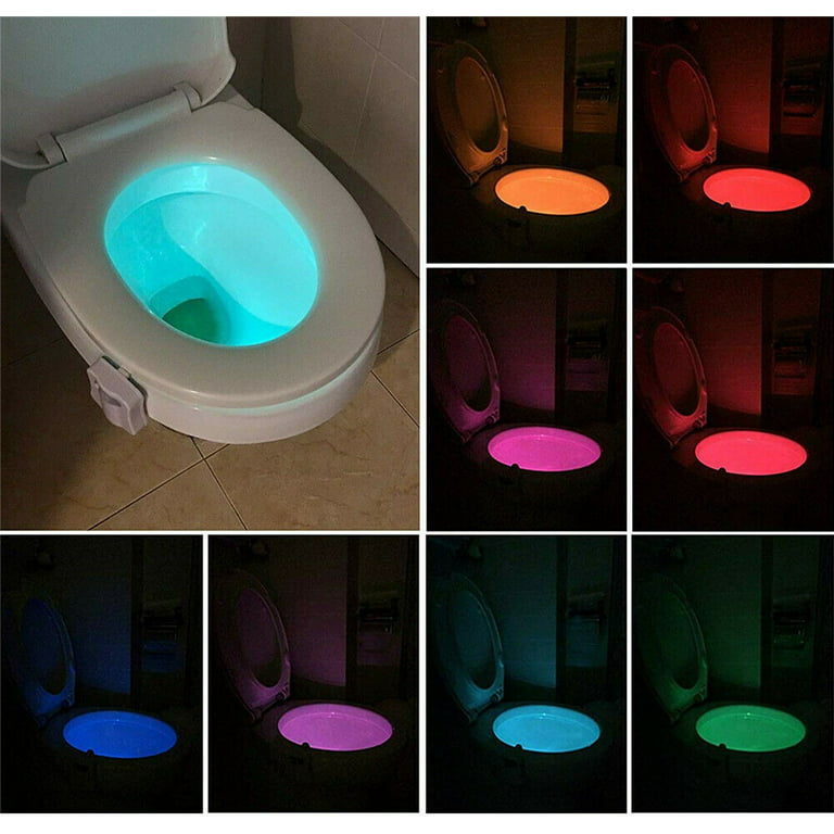 Daily Sale 8-Color LED Sensor Motion-Activated Bathroom Toilet Light