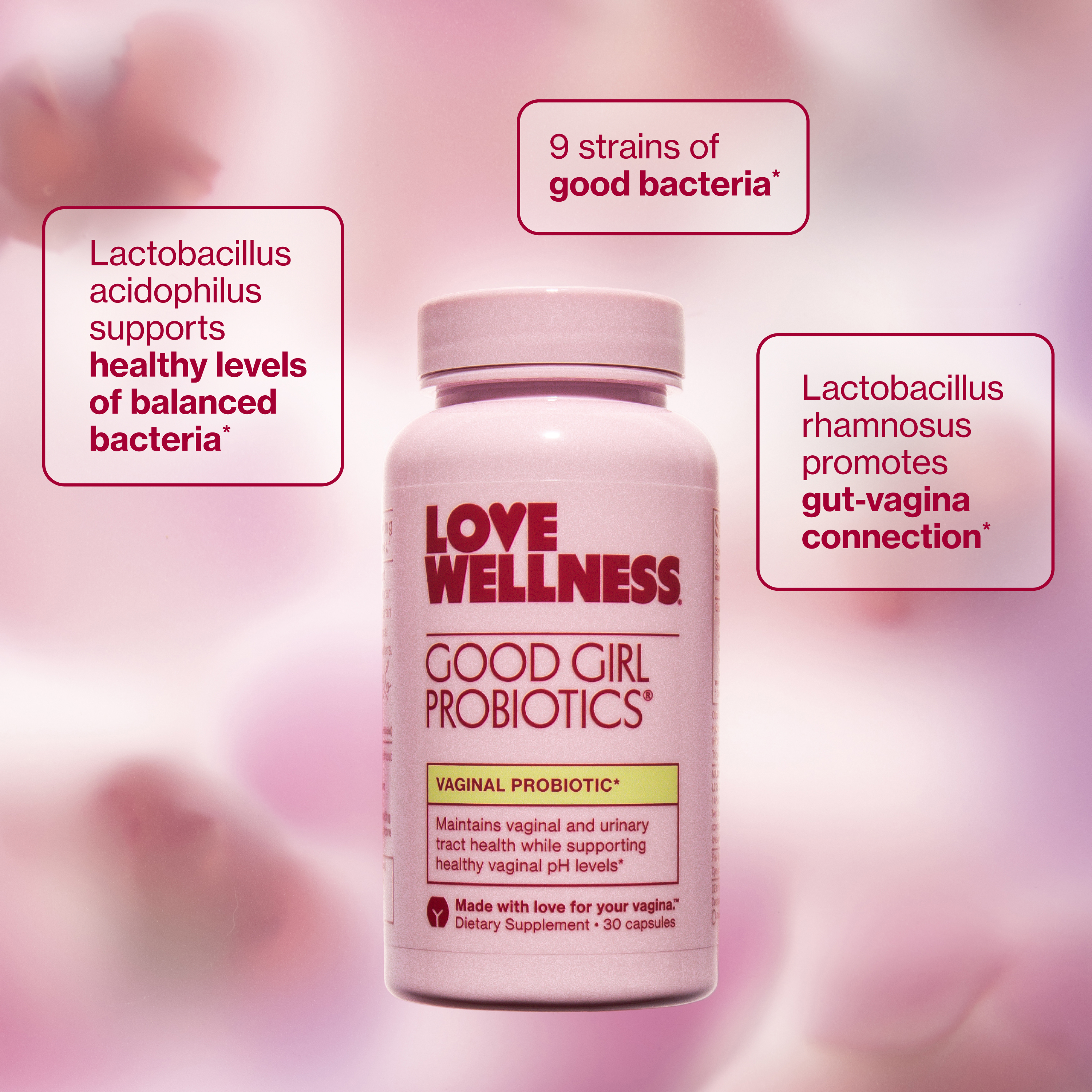 Love Wellness Good Girl Vaginal Probiotics, 30 Capsules photo 4