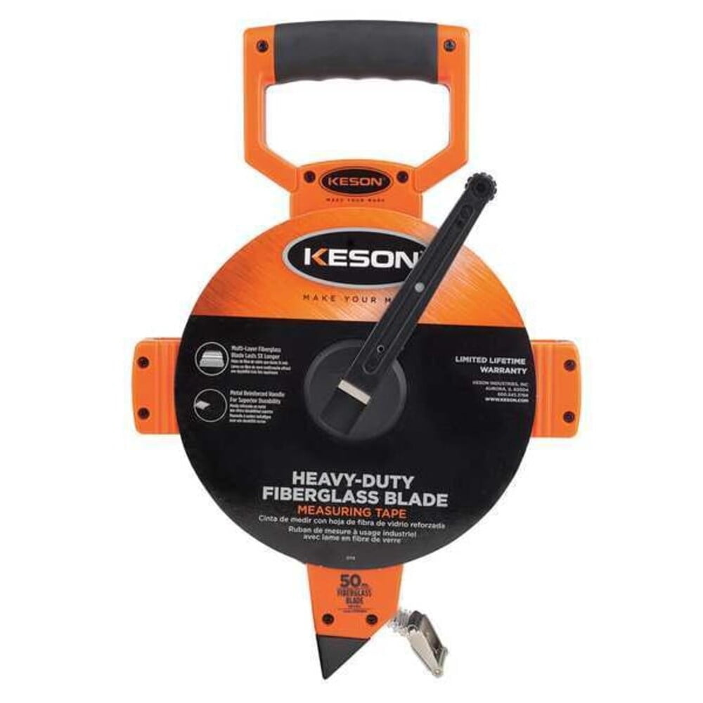 Keson 50 m Tape Measure, 1/2 in Blade OTR-50M