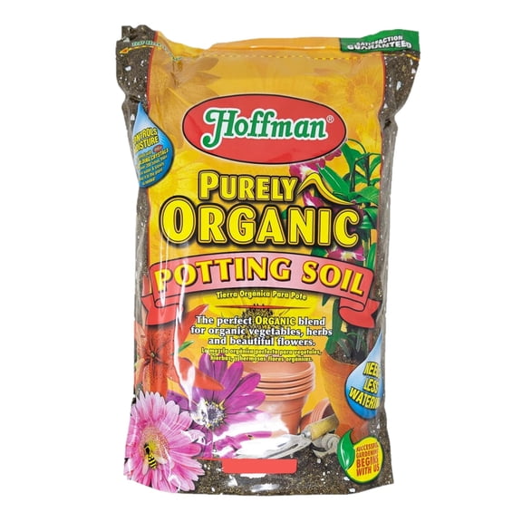 Hoffman Purely Organic Potting Soil with Moisture Control, 8 Quarts