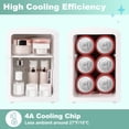 thumbnail image 3 of iceBlue LED Mirror Skincare Refrigerator- 4L Mini Fridge for Makeup & Drinks - Car/Home Portable Cooler, 3 of 7