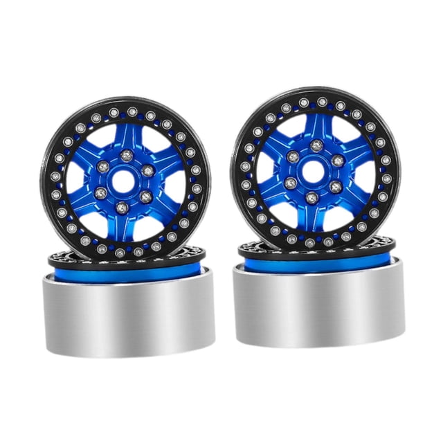 arctrm 4 Pcs Accessoires de Pneus de Moyeu de Roue de Voiture de Course Installation Facile Cadeaux 2 Pouces Dia Bleu