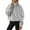 Gray, variant on Oversized Half Zip Sweatshirt for Women Sherpa Pullover Tops with Pockets Fuzzy Fleece Stand Collar Sweatshirt (Pink 2XL)