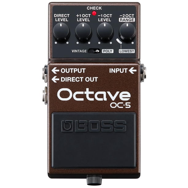 Pedal Octave BOSS OC-5 para guitarra/bajo con modos Mono/Poly BOSS PEDAL BOSS OCTAVADOR PARA GUITARRA ELECTRICA OC-5