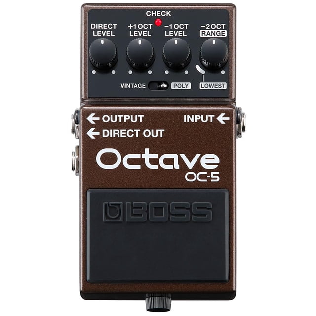Pedal Octave BOSS OC-5 para guitarra/bajo con modos Mono/Poly BOSS PEDAL BOSS OCTAVADOR PARA GUITARRA ELECTRICA OC-5